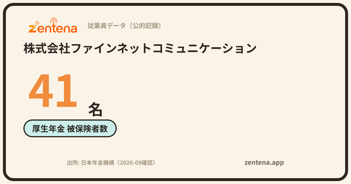 株式会社ファインネットコミュニケーションの従業員データカード