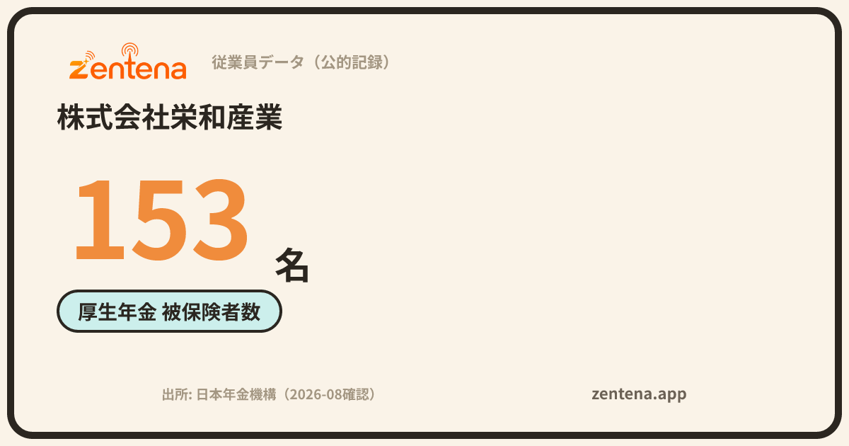 株式会社栄和産業の従業員データカード
