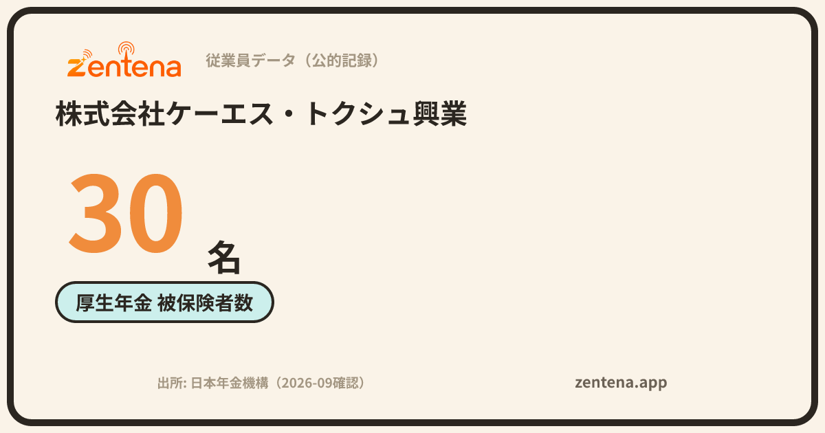 株式会社ケーエス・トクシュ興業の従業員データカード