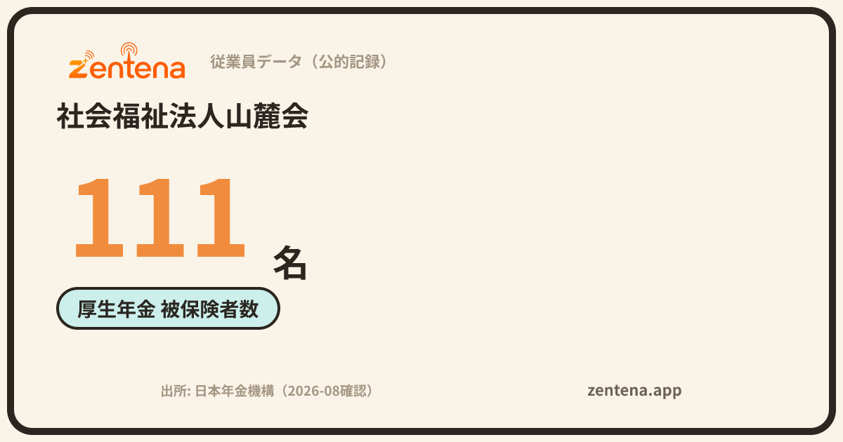 社会福祉法人山麓会の従業員データカード