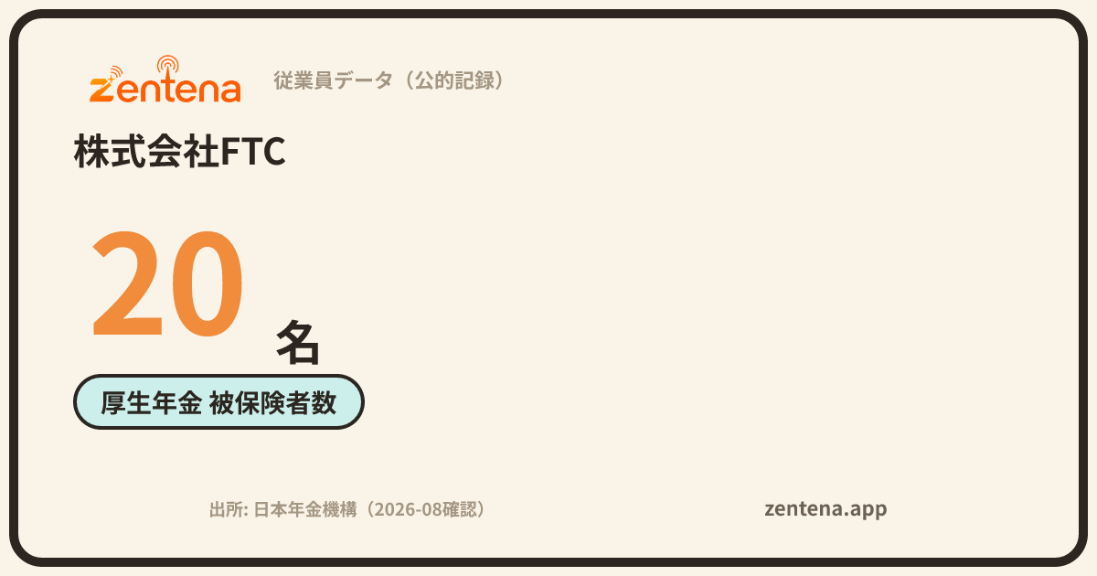 株式会社FTCの従業員データカード