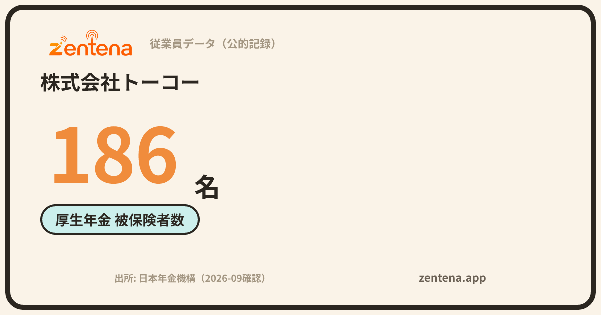 株式会社トーコーの従業員データカード