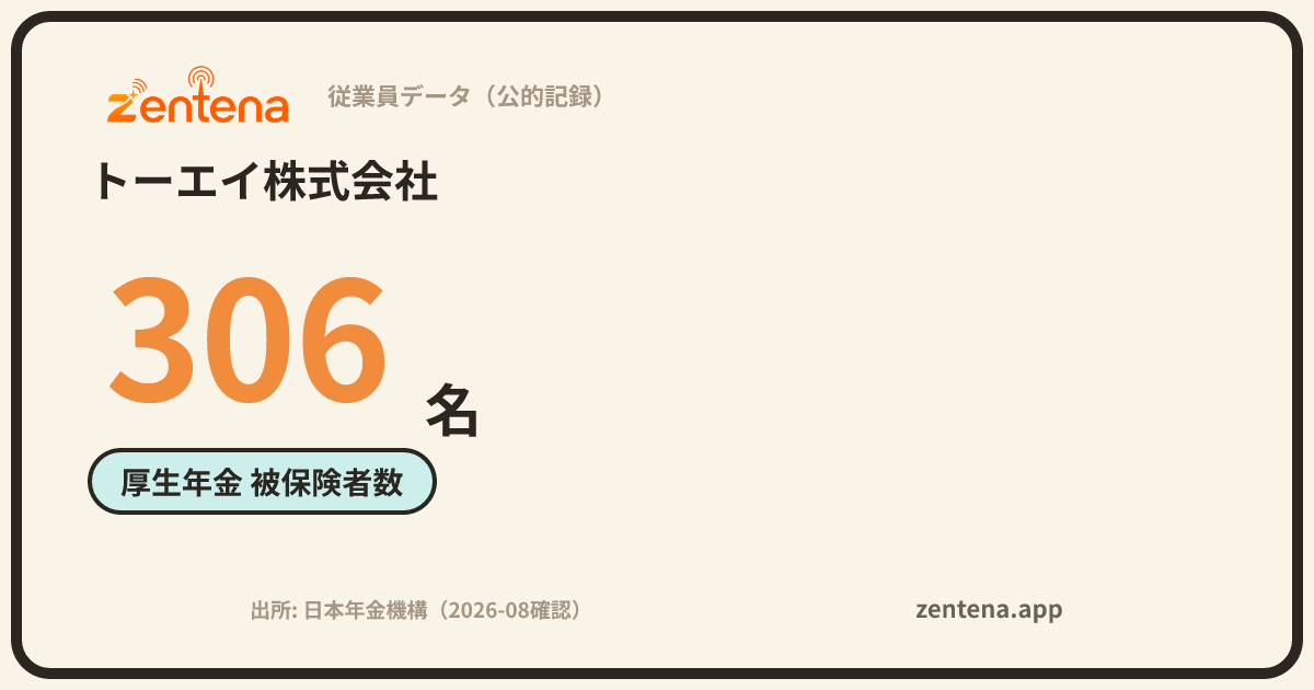 トーエイ株式会社の従業員データカード