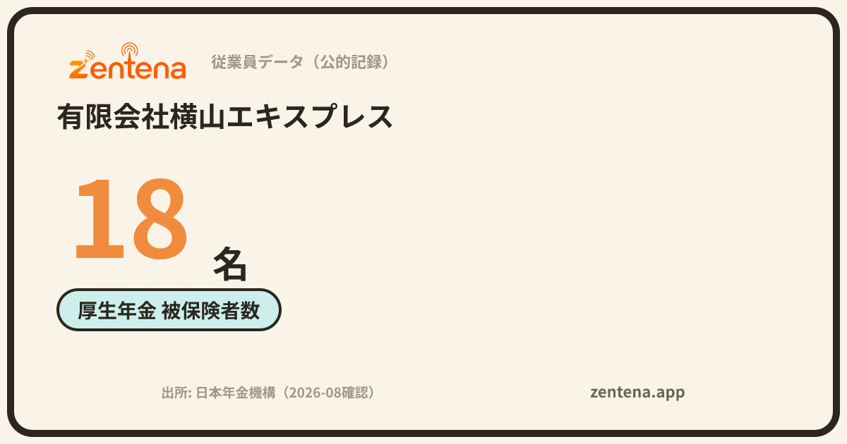 有限会社横山エキスプレスの従業員データカード