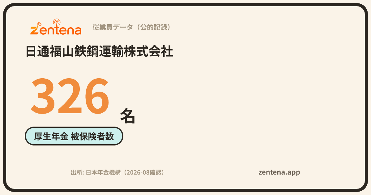 日通福山鉄鋼運輸株式会社の従業員データカード