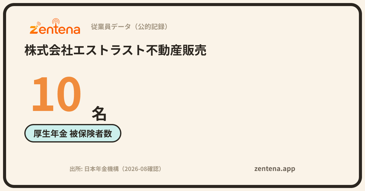 株式会社エストラスト不動産販売の従業員データカード