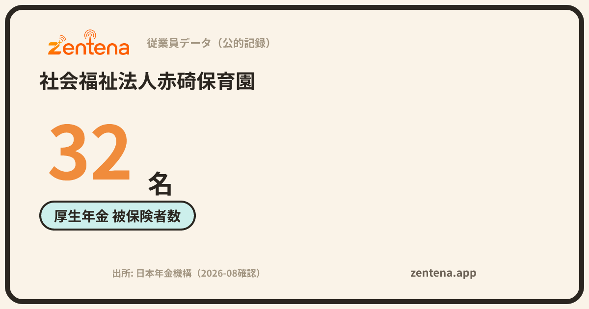 社会福祉法人赤碕保育園の従業員データカード