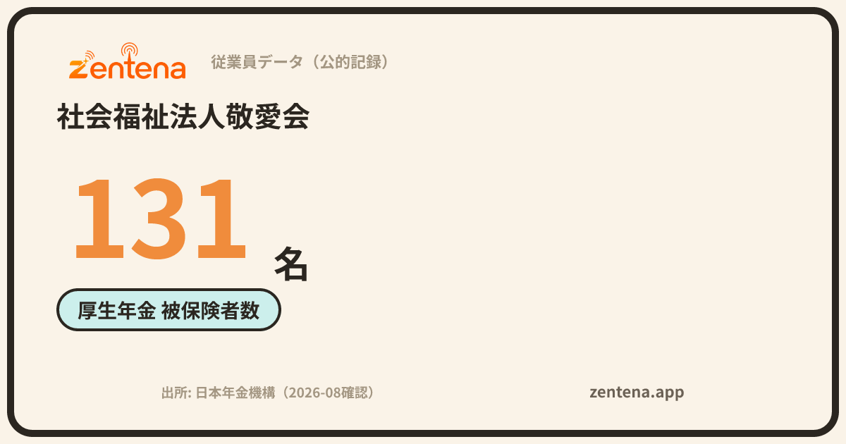 社会福祉法人敬愛会の従業員データカード