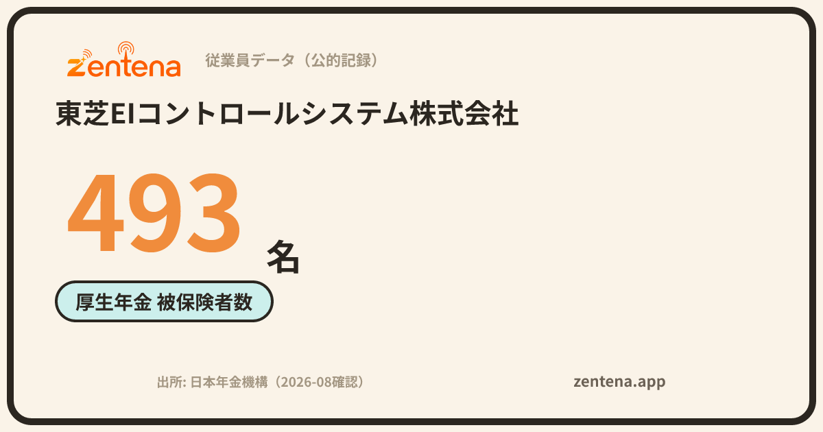 東芝EIコントロールシステム株式会社の従業員データカード