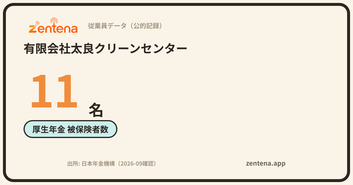 有限会社太良クリーンセンターの従業員データカード