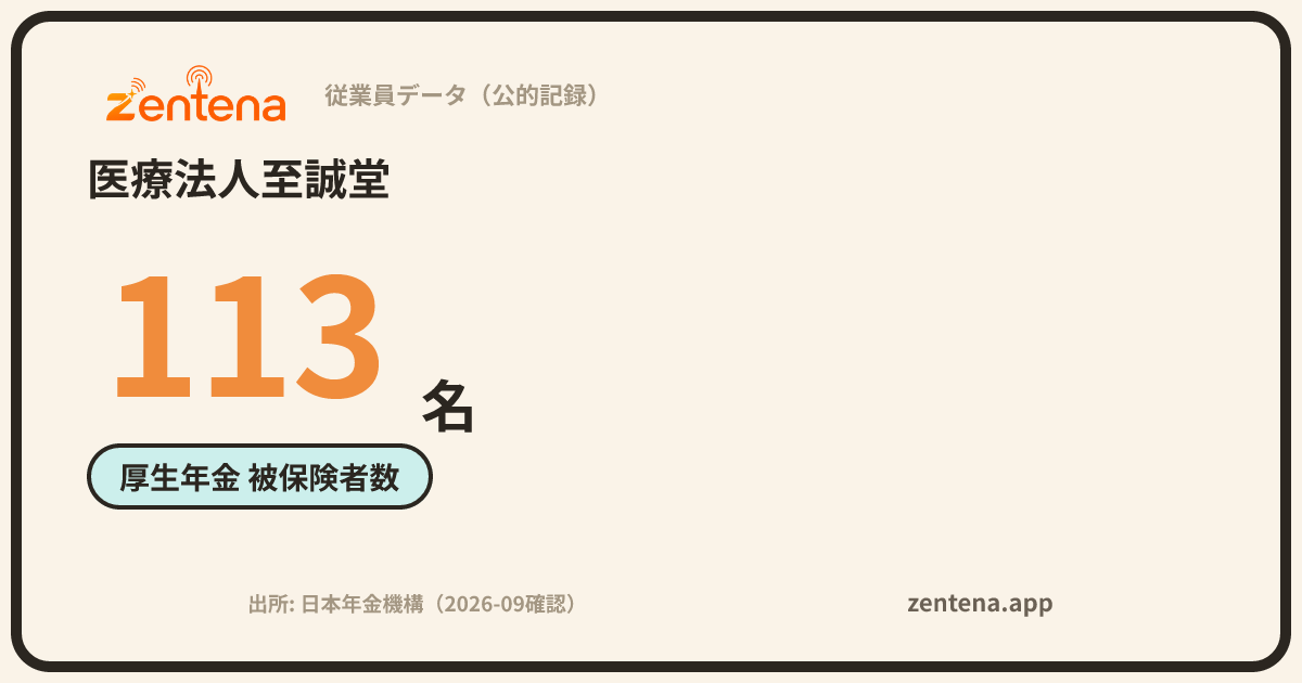 医療法人至誠堂の従業員データカード