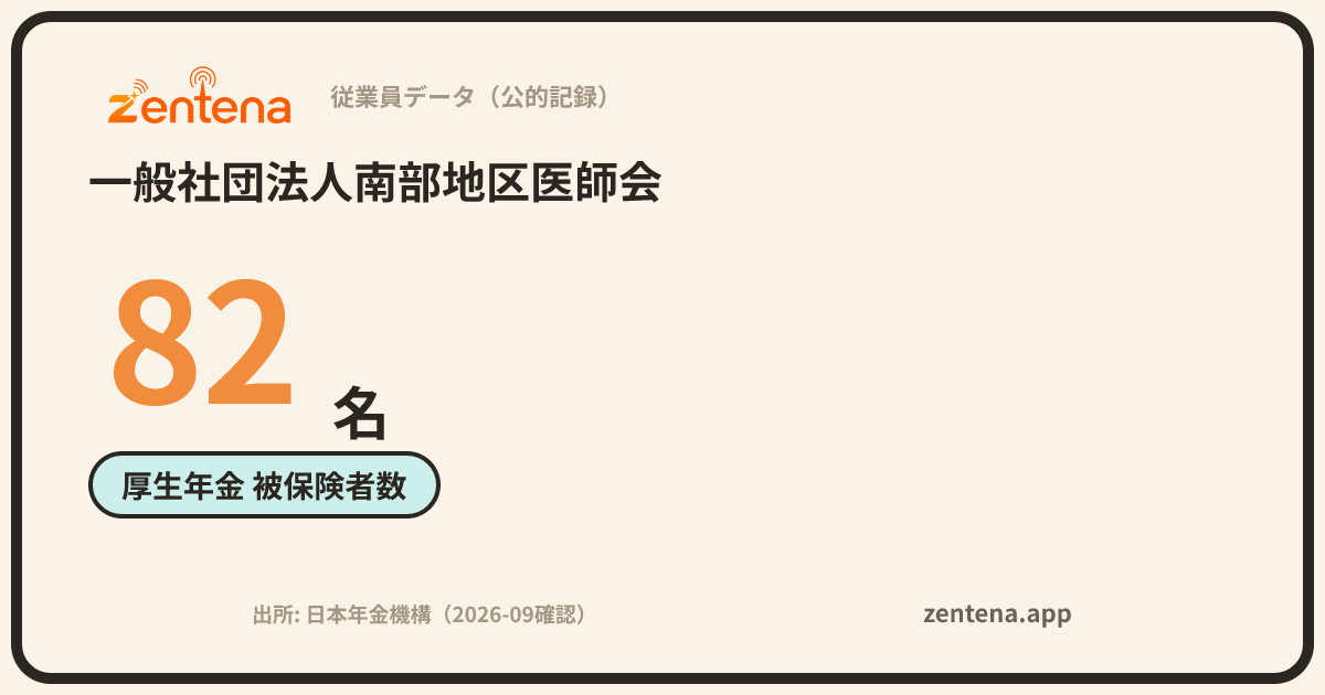 一般社団法人南部地区医師会の従業員データカード