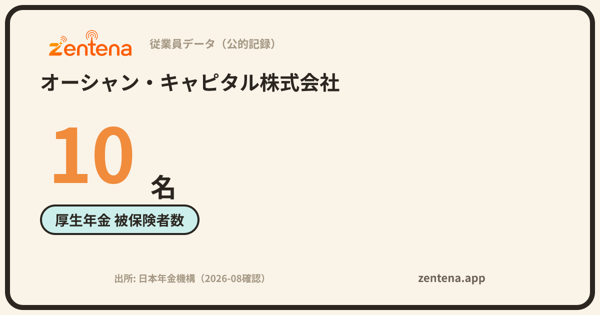 オーシャン・キャピタル株式会社の従業員データカード