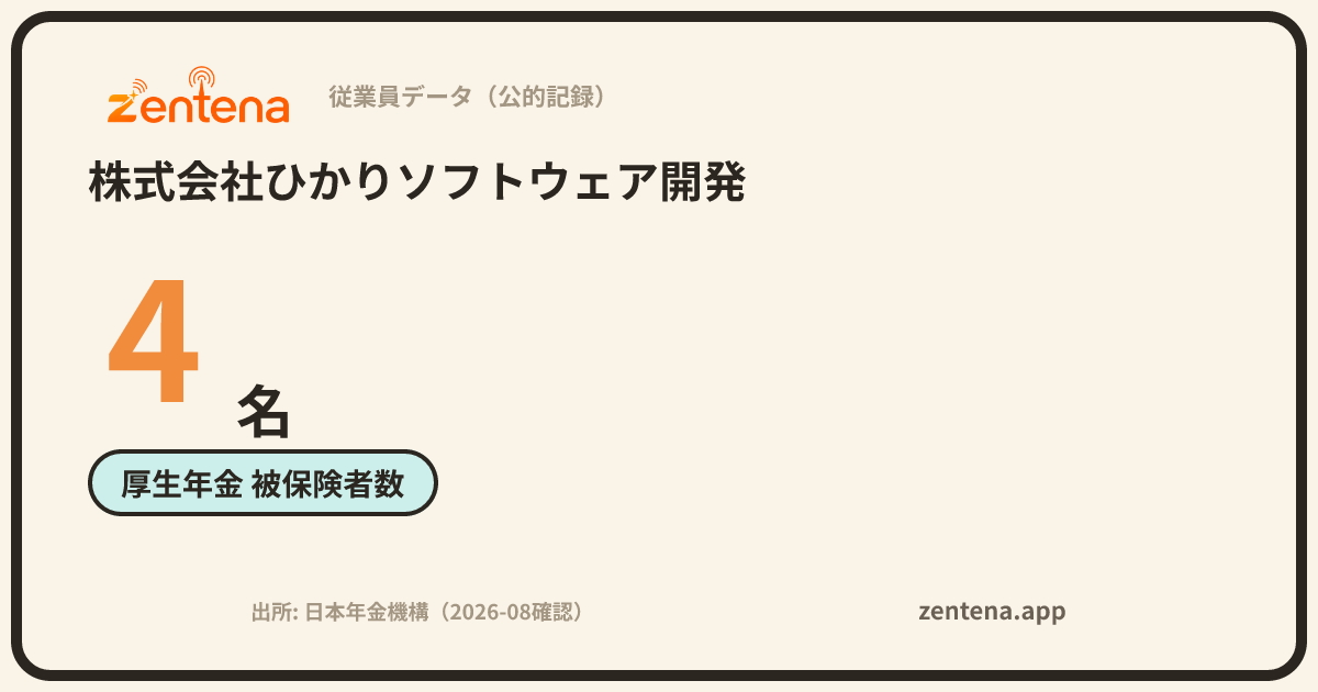 株式会社ひかりソフトウェア開発の従業員データカード