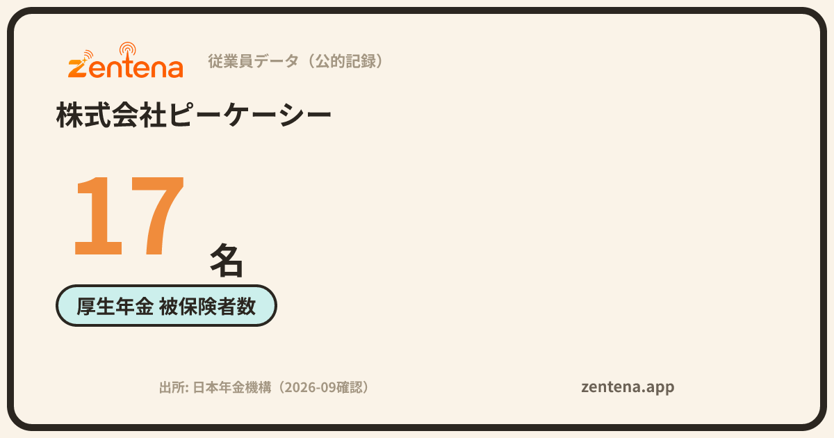 株式会社ピーケーシーの従業員データカード