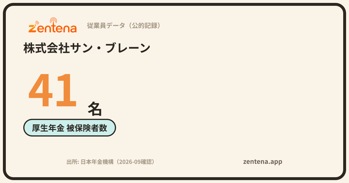 株式会社サン・ブレーンの従業員データカード