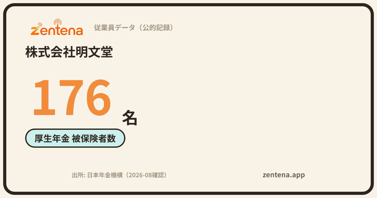 株式会社明文堂の従業員データカード