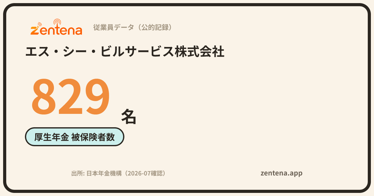 エス・シー・ビルサービス株式会社の従業員データカード