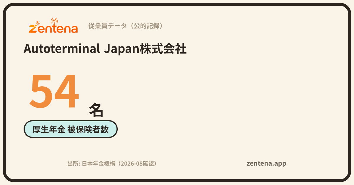 Autoterminal Japan株式会社の従業員データカード