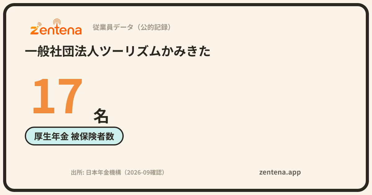 一般社団法人ツーリズムかみきたの従業員データカード