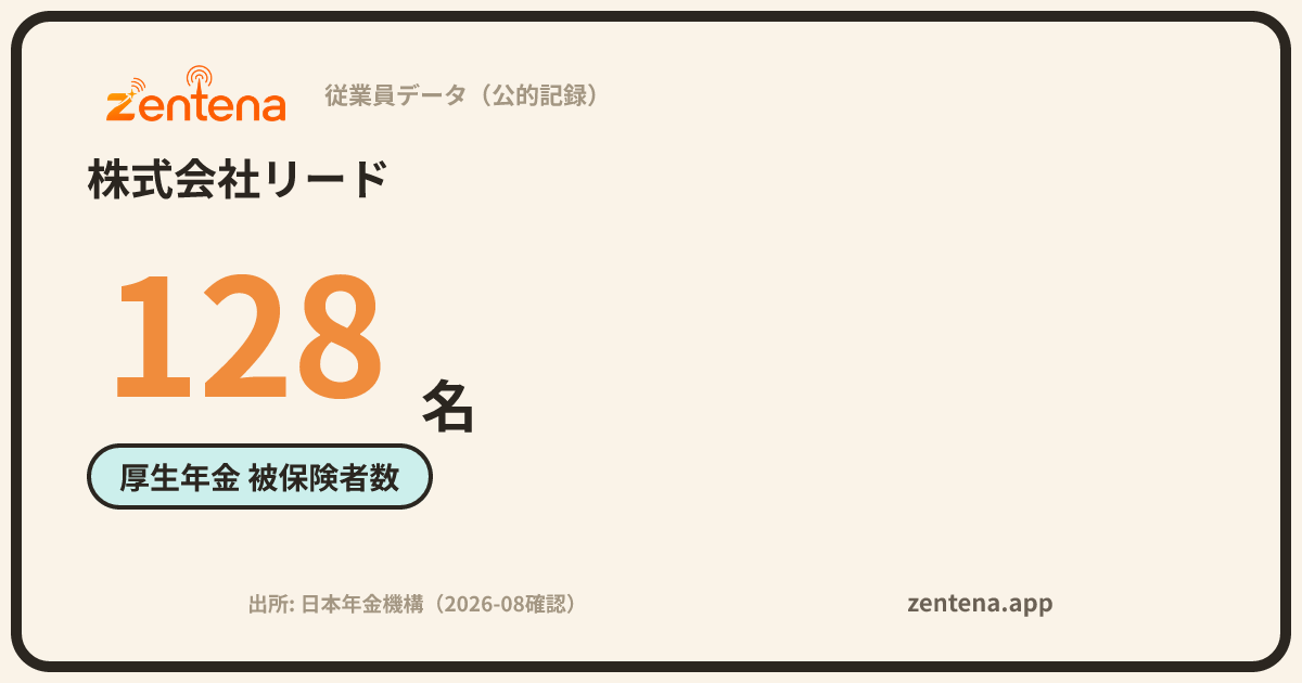 株式会社リードの従業員データカード