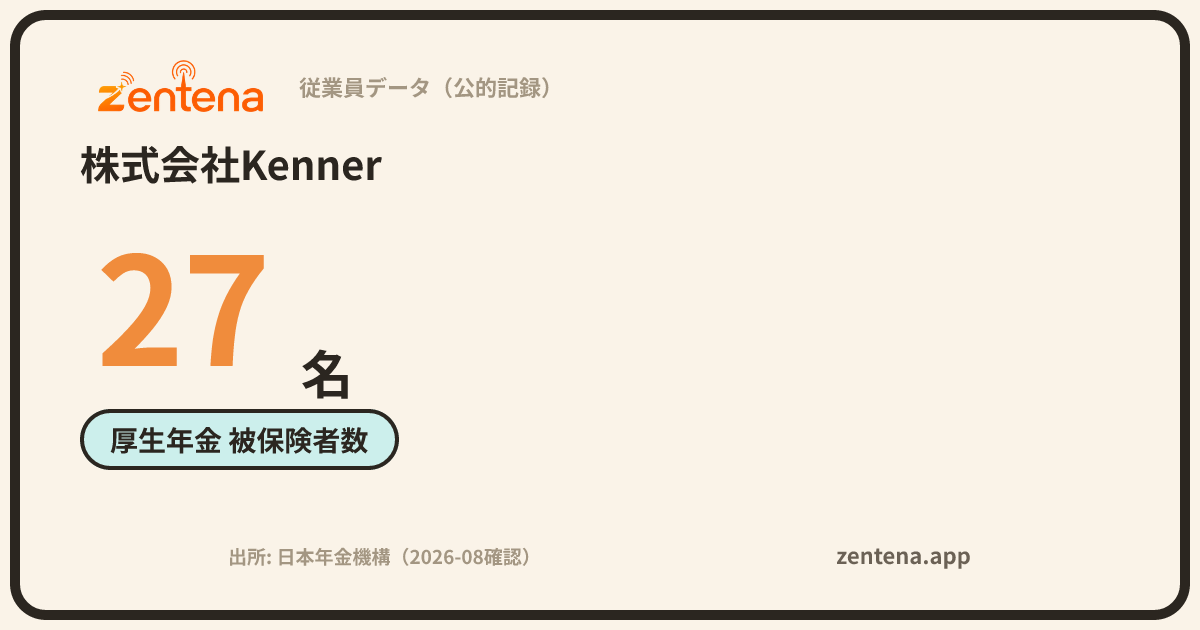 株式会社Kennerの従業員データカード