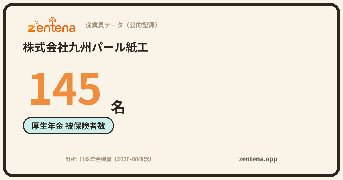 株式会社九州パール紙工の従業員データカード