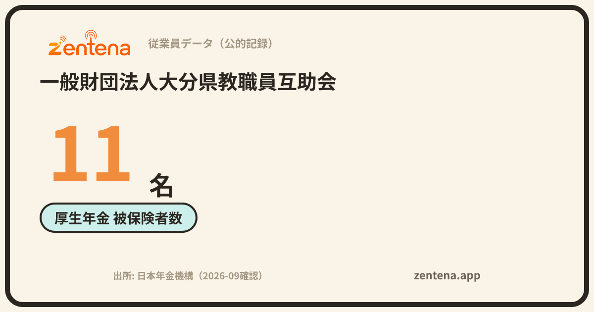 一般財団法人大分県教職員互助会の従業員データカード