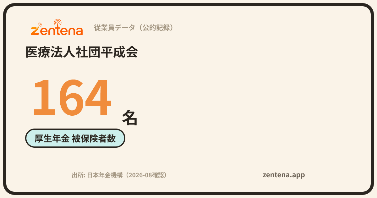 医療法人社団平成会の従業員データカード