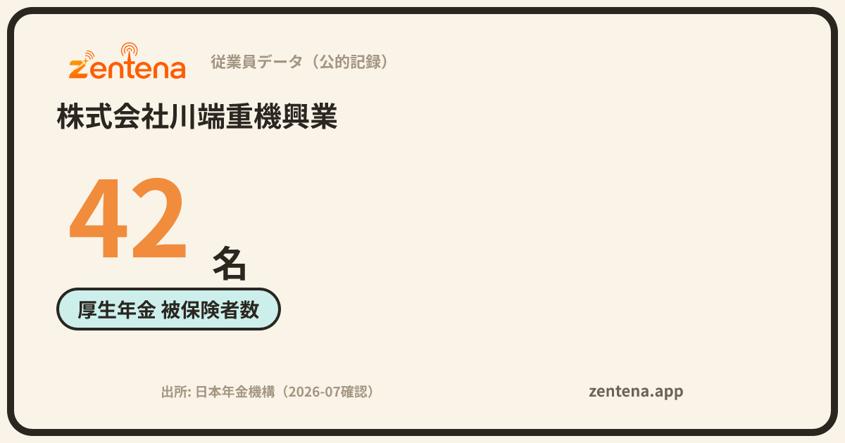 株式会社川端重機興業の従業員データカード
