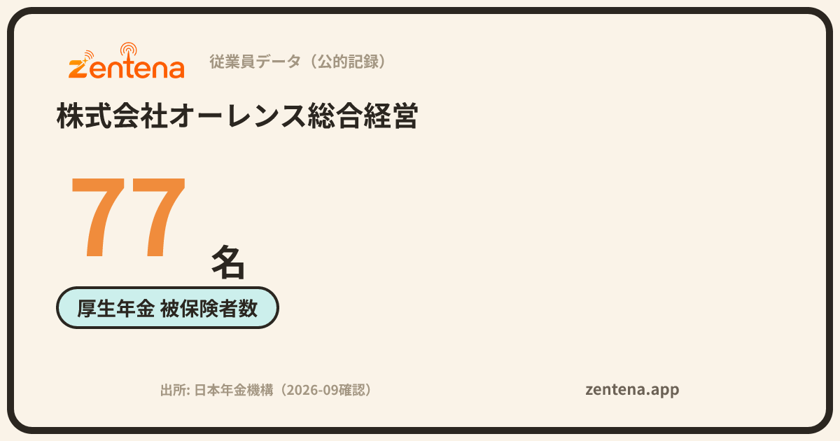 株式会社オーレンス総合経営の従業員データカード