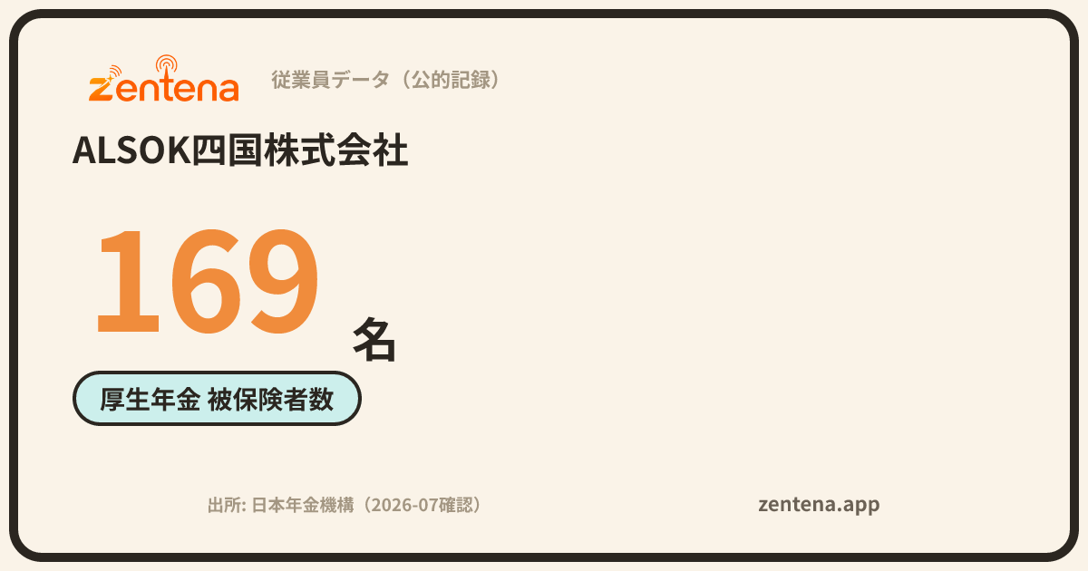 ALSOK四国株式会社の従業員データカード